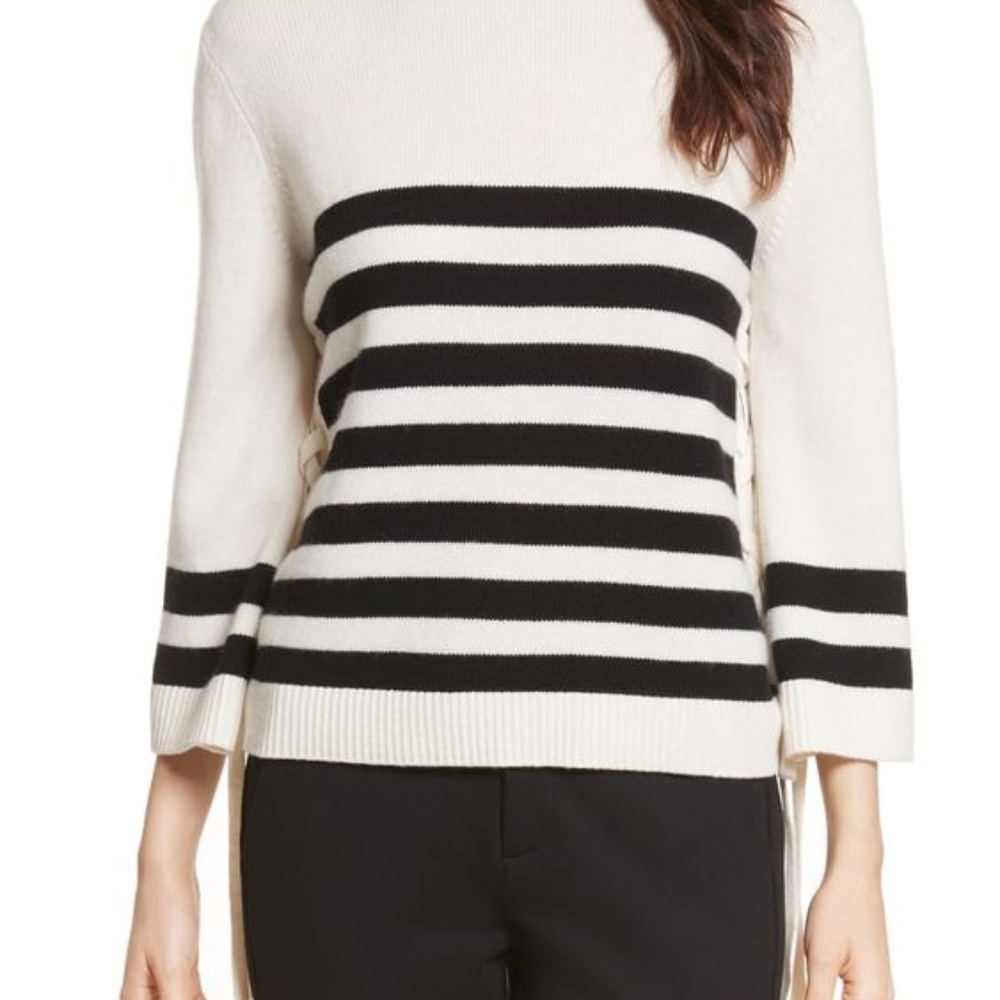 Joie Lantz Mariner Sweater M cream and black